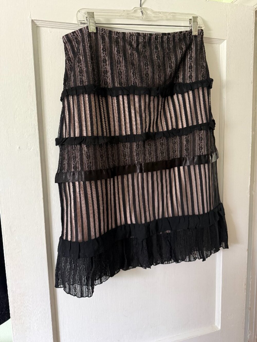 Express Black Tiered Skirt Size Large